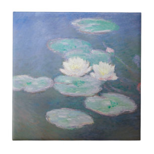 Claude Monet - Wasserlilien, Abend-Effekt Fliese