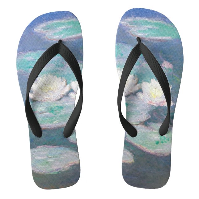 Claude Monet - Wasserlilien, Abend-Effekt Flip Flops (Fußbett)