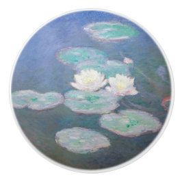 Claude Monet - Wasserlilien, Abend-Effekt Keramikknauf