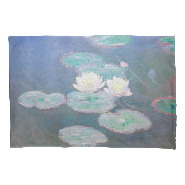 Claude Monet - Wasserlilien, Abend-Effekt Kissenbezug (Vorderseite)