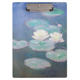 Claude Monet - Wasserlilien, Abend-Effekt Klemmbrett