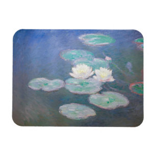 Claude Monet - Wasserlilien, Abend-Effekt Magnet