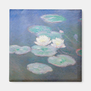 Claude Monet - Wasserlilien, Abend-Effekt Magnet