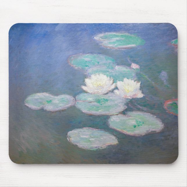 Claude Monet - Wasserlilien, Abend-Effekt Mousepad (Vorne)