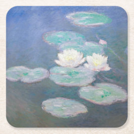 Claude Monet - Wasserlilien, Abend-Effekt Rechteckiger Pappuntersetzer