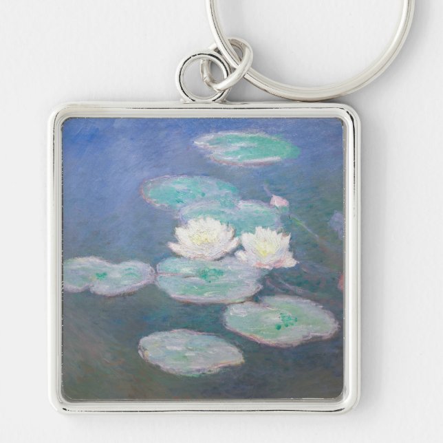 Claude Monet - Wasserlilien, Abend-Effekt Schlüsselanhänger (Vorne)