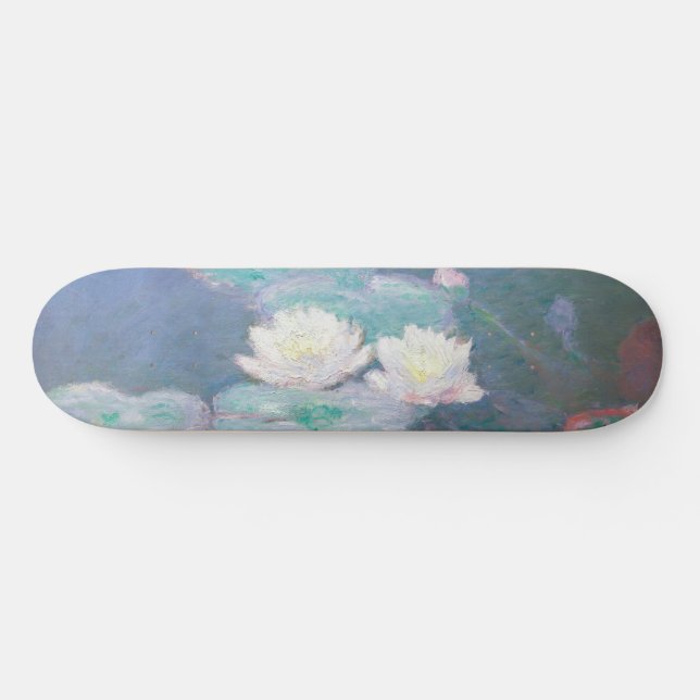 Claude Monet - Wasserlilien, Abend-Effekt Skateboard (Horizontal)
