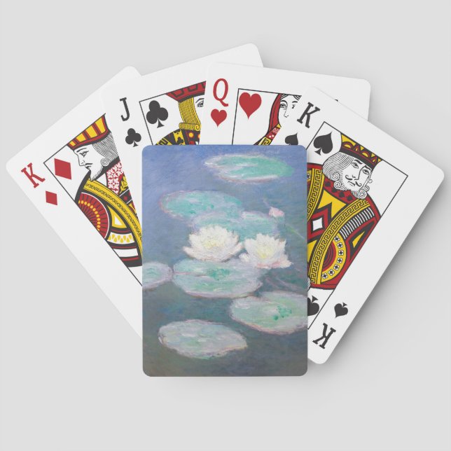 Claude Monet - Wasserlilien, Abend-Effekt Spielkarten (Rückseite)