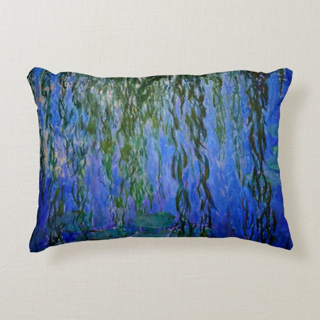 Claude Monet - Wasserlilien mit weinender Weide Dekokissen (Vorderseite)