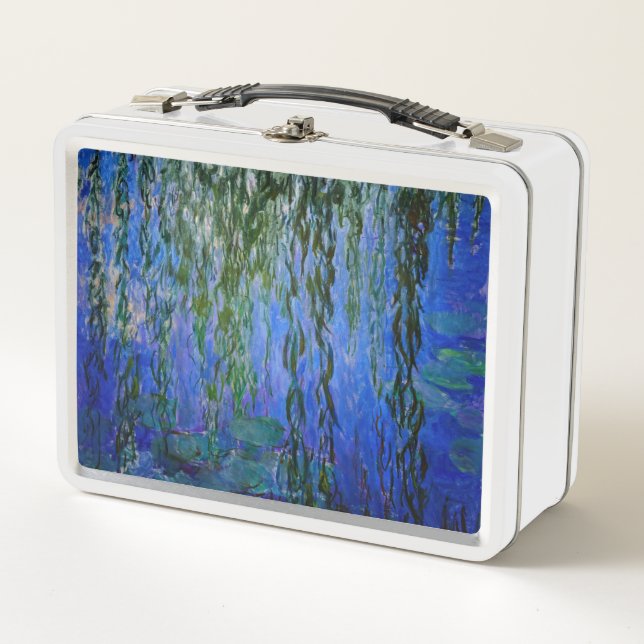 Claude Monet - Wasserlilien mit weinender Weide Metall Brotdose (Vorderseite)