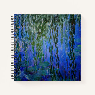 Claude Monet - Wasserlilien mit weinender Weide Notizbuch