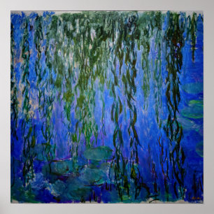 Claude Monet - Wasserlilien mit weinender Weide Poster