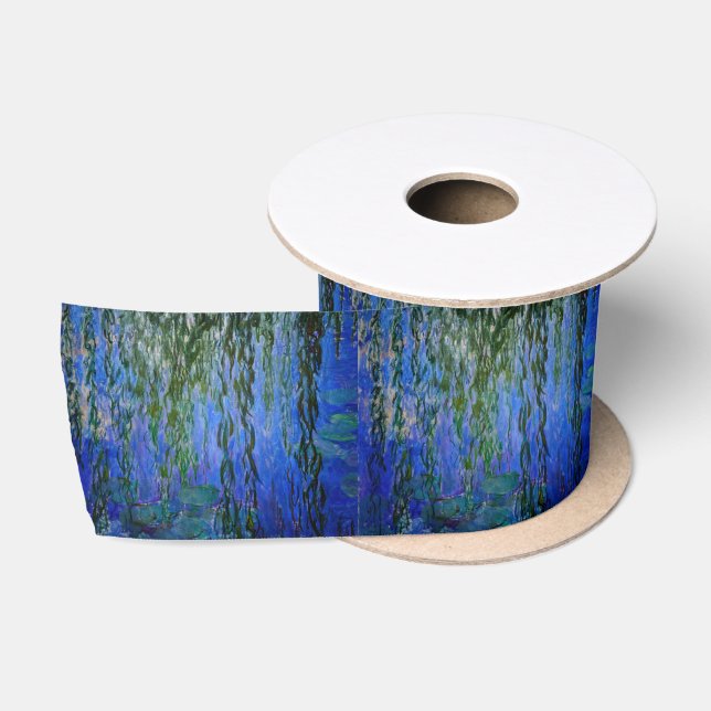 Claude Monet - Wasserlilien mit weinender Weide Satinband (Spule)