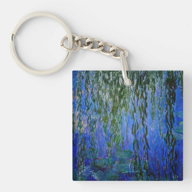 Claude Monet - Wasserlilien mit weinender Weide Schlüsselanhänger (Vorderseite)