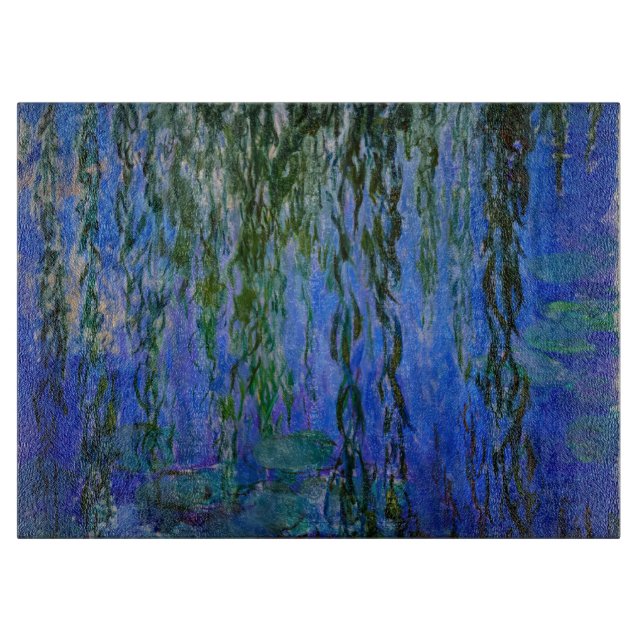 Claude Monet - Wasserlilien mit weinender Weide Schneidebrett (Vorderseite)