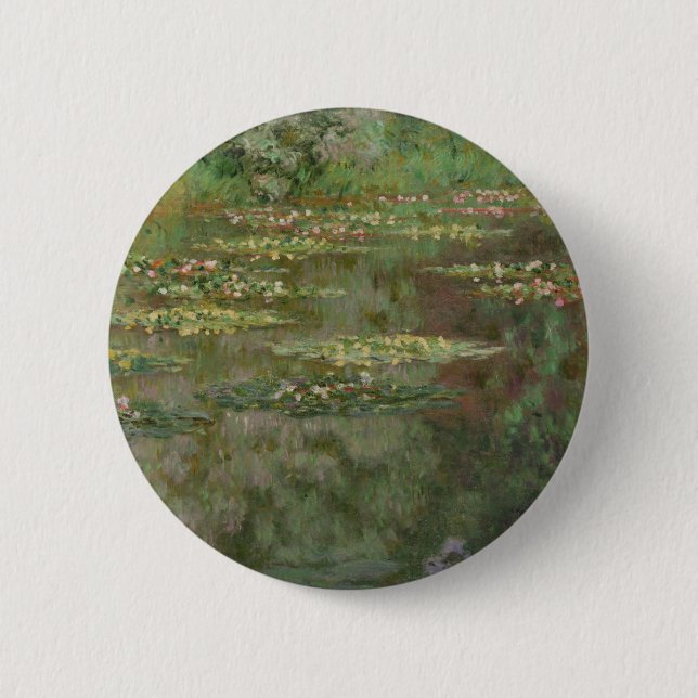 Claude Monet | Wasserlilien oder Wasserläuferteich Button (Vorderseite)