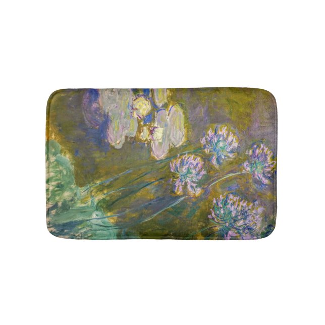 Claude Monet - Wasserlilien und Agapanthus Badematte (Vorderseite)