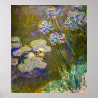 Claude Monet - Wasserlilien und Agapanthus