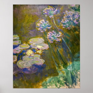 Claude Monet - Wasserlilien und Agapanthus Poster