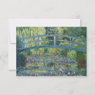 Claude Monet - Wasserliliensee, grüne Harmonie Dankeskarte