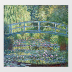 Claude Monet - Wasserliliensee, grüne Harmonie Fensteraufkleber