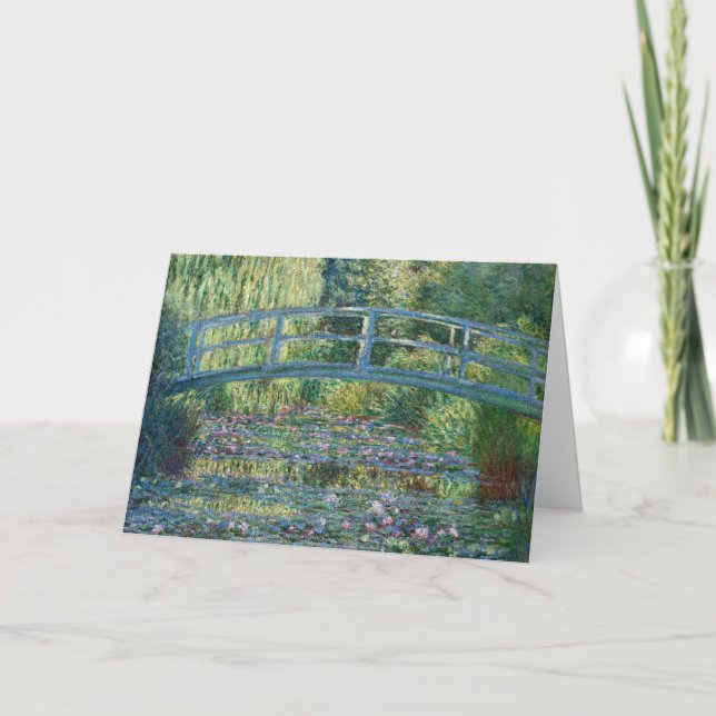 Claude Monet - Wasserliliensee, grüne Harmonie Karte (Vorderseite)