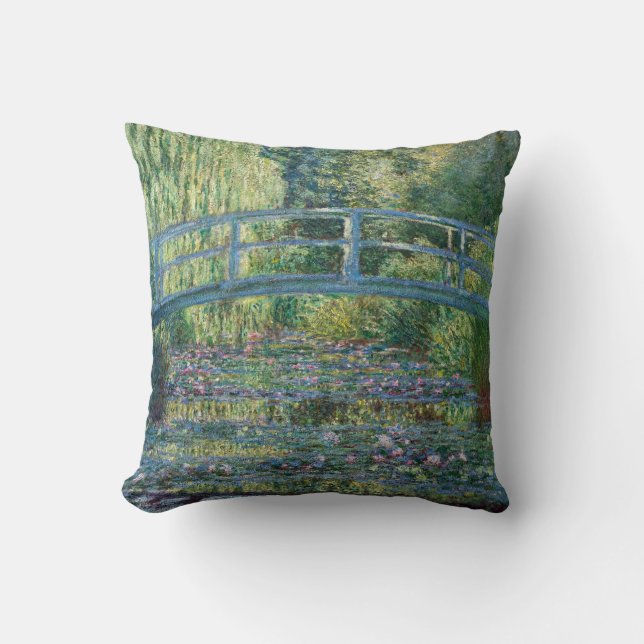 Claude Monet - Wasserliliensee, grüne Harmonie Kissen (Vorderseite)