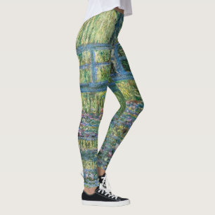 Claude Monet - Wasserliliensee, grüne Harmonie Leggings