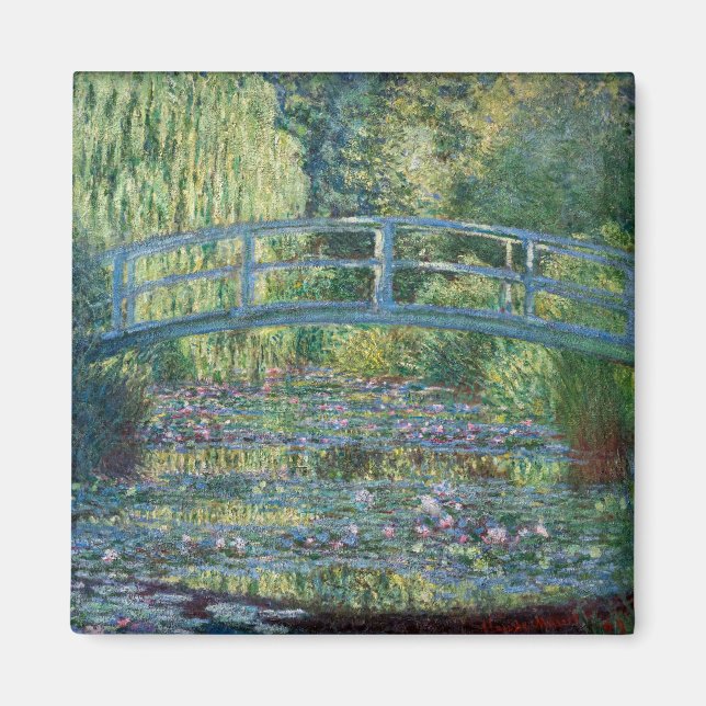 Claude Monet - Wasserliliensee, grüne Harmonie Magnet (Vorne)