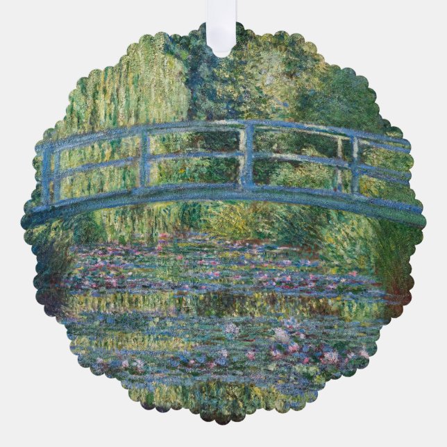 Claude Monet - Wasserliliensee, grüne Harmonie Ornament Karte (Vorderseite)