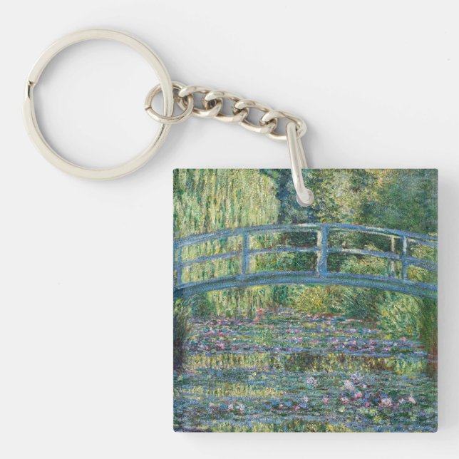 Claude Monet - Wasserliliensee, grüne Harmonie Schlüsselanhänger (Vorderseite)
