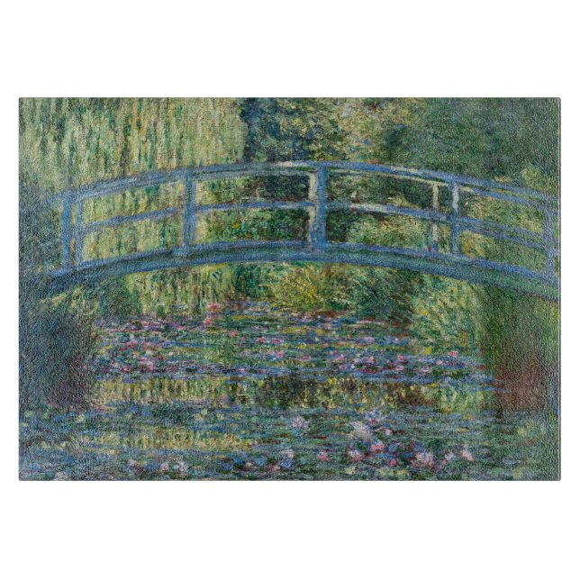 Claude Monet - Wasserliliensee, grüne Harmonie Schneidebrett (Vorderseite)