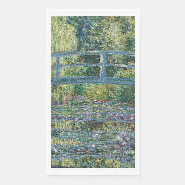 Claude Monet - Wasserliliensee, grüne Harmonie Serviette (Vorderseite)