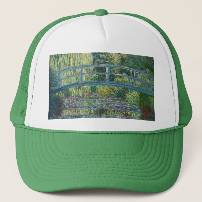 Claude Monet - Wasserliliensee, grüne Harmonie Truckerkappe (Vorderseite)