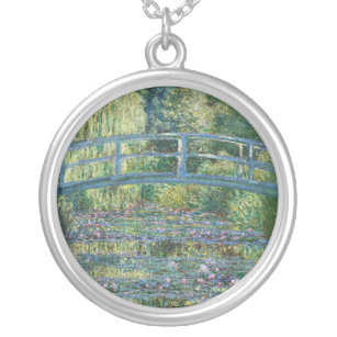 Claude Monet - Wasserliliensee, grüne Harmonie Versilberte Kette