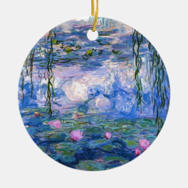 Claude Monet Water Lilien 1919 Keramik Ornament (Vorne)