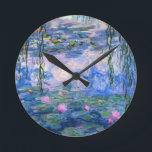 Claude Monet Water Lilien 1919 Runde Wanduhr<br><div class="desc">Titel: Water Lilies Artist: Claude Monet Jahr: 1919</div>