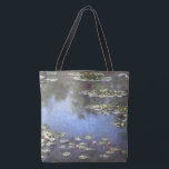 Claude Monet, Water Lilies, 1906, Blue Tasche<br><div class="desc">Tasche mit dem Claude Monet Kunstgemälde namens "Water Lilies". "Water Lilies",  ein Gemälde aus dem Jahre 1906,  ist ein Gemälde mit weißen und rosa Seerosen auf einem grünen und blauen Hintergrund. Personalisierbar.</div>