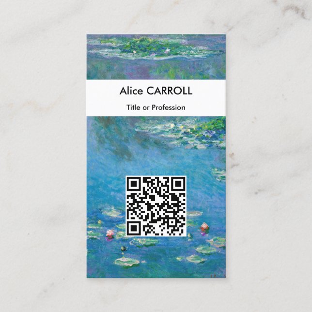 Claude Monet - Water Lilies 1906 - QR-Code Visitenkarte (Vorderseite)