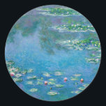 Claude Monet - Water Lilies 1906 Runder Aufkleber<br><div class="desc">Water Lilies (Nympheas) - Claude Monet,  Oil on Leinwand,  1906</div>