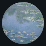 Claude Monet - Water Lilies - 1906 Ryerson Runder Aufkleber<br><div class="desc">Water Lilies,  1906 Ryerson. Öl auf Leinwand 87, 6 x 92, 7 cm Galerie = The Art Institute of Chicago Mr. and Mrs. Martin A. Ryerson Collection Oscar-Claude Monet (14. November 1840 - 5. Dezember 1926) war ein französischer Impressionist Maler.</div>