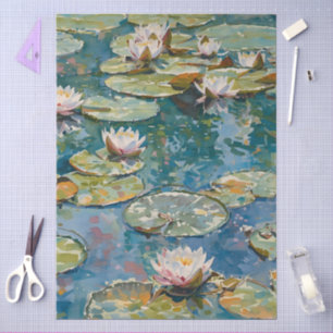 Claude Monet Water Lilies 1916 Kunst Seidenpapier