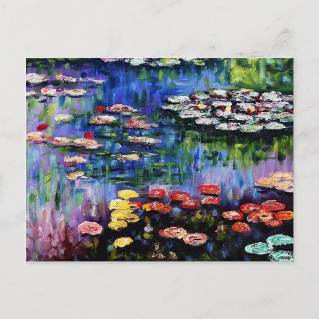 Claude Monet Water Lilies 1916 Kunstkunst Postkarte (Vorderseite)
