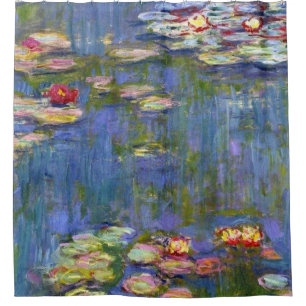 Claude Monet Water Lilies 1916 wiederhergestellt Duschvorhang