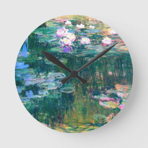 Claude Monet Water Lilies 1917 Runde Wanduhr