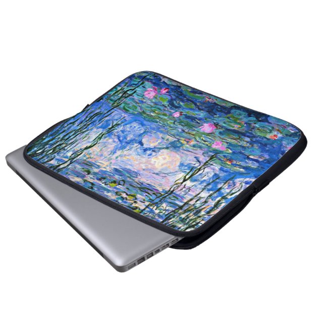 Claude Monet - Water Lilies, 1919 Laptopschutzhülle (Vorne Knopf)