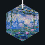 Claude Monet - Water Lilies, 1919, Ornament Aus Glas<br><div class="desc">Berühmtes Gemälde von Water Lilies,  1919,  von Claude Monet</div>