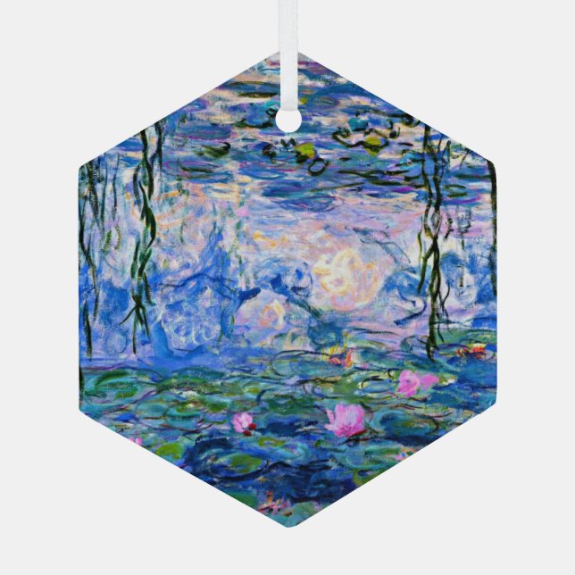 Claude Monet - Water Lilies, 1919, Ornament Aus Glas (Rückseite)