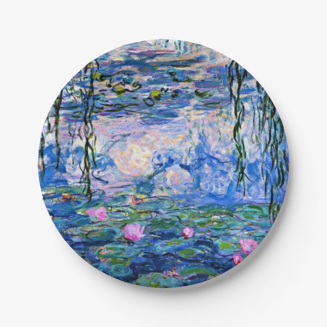 Claude Monet - Water Lilies, 1919, Pappteller (Vorderseite)