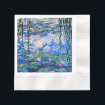 Claude Monet - Water Lilies, 1919, Serviette<br><div class="desc">Famous painting by Claude Monet, Water Lilies, 1919.</div>